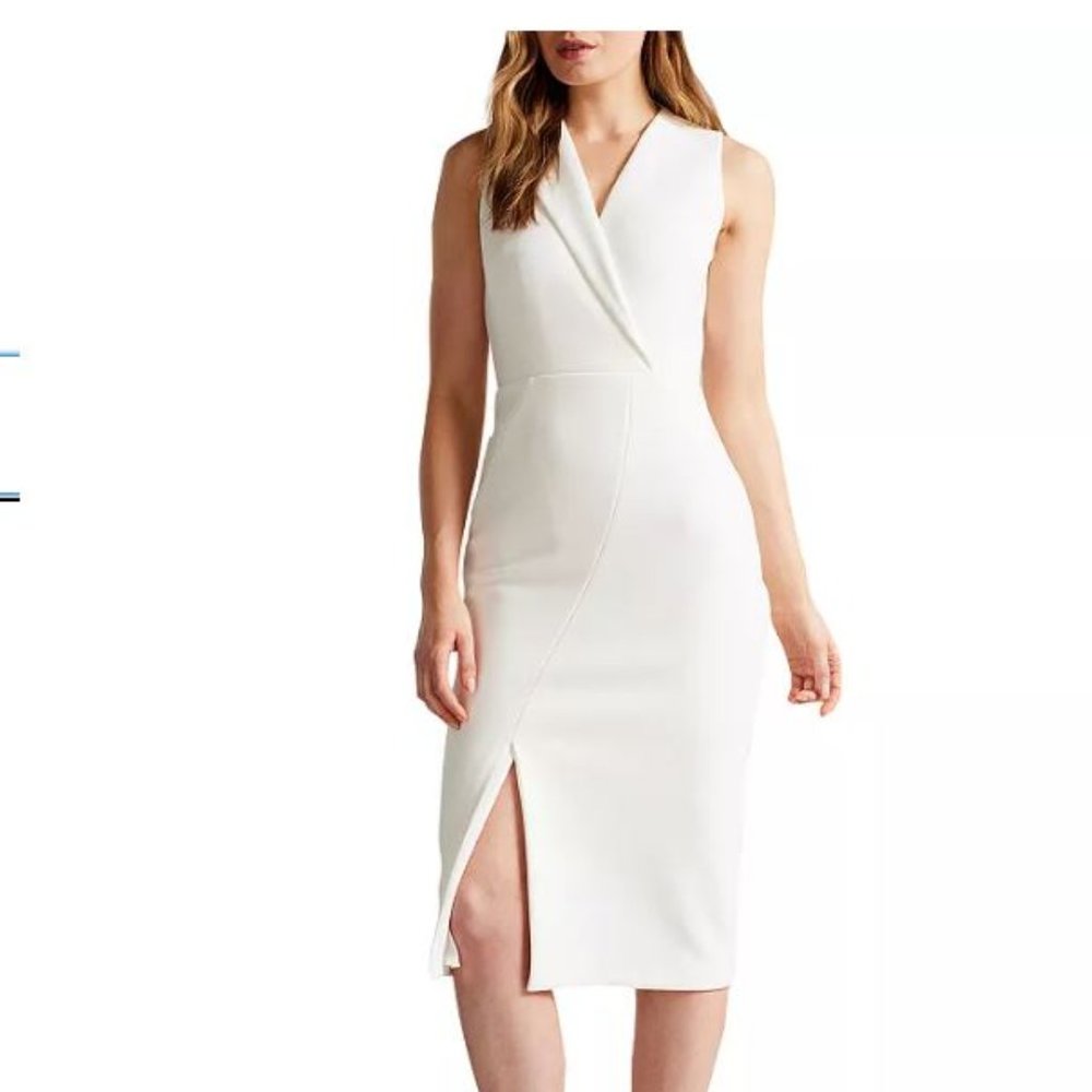 Ted Baker Tilolah Seamed Bodycon Dress White Size 4